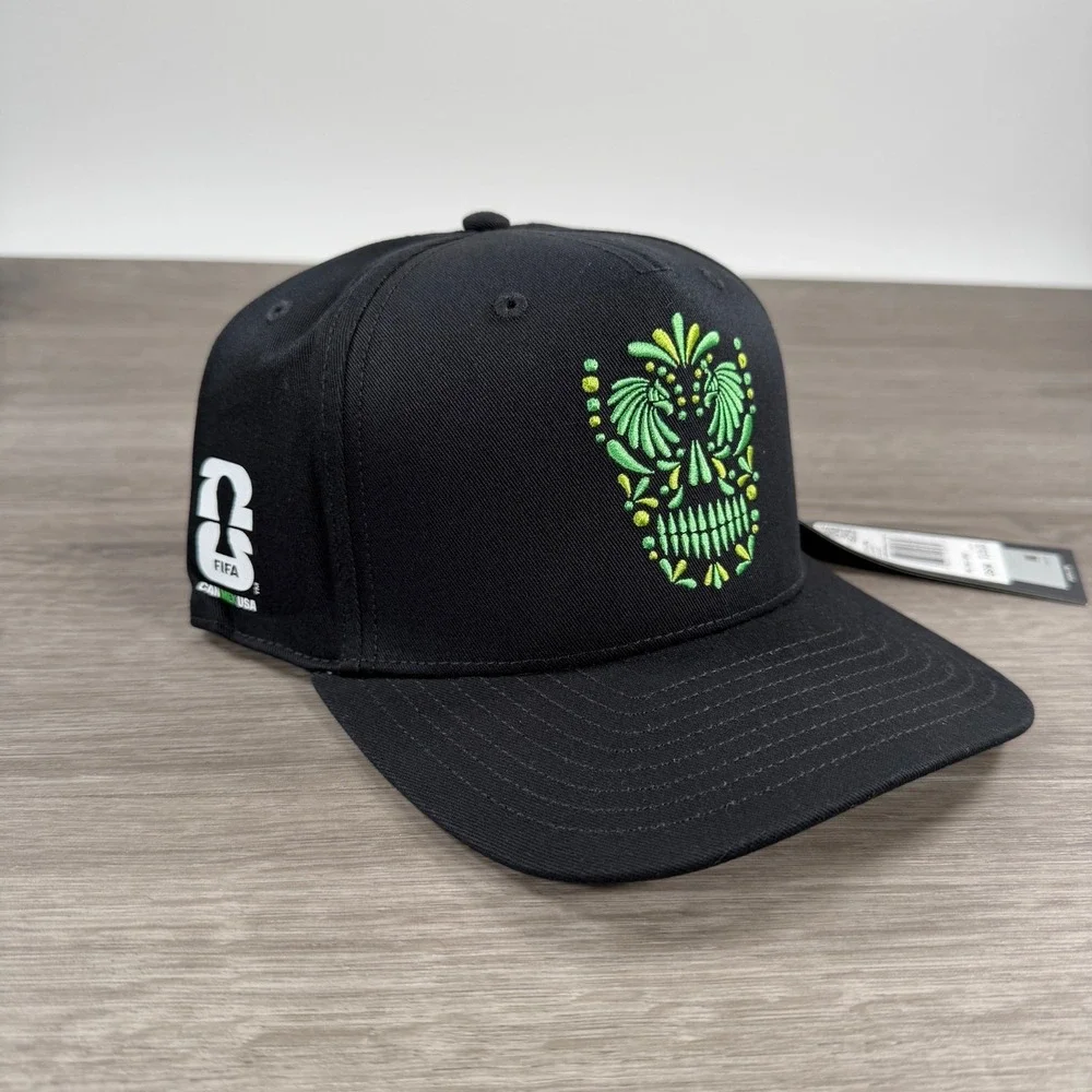 Adidas FIFA World Cup 26 Mexico Snapback Hat Skull Cap Black KH3836 Adjustable